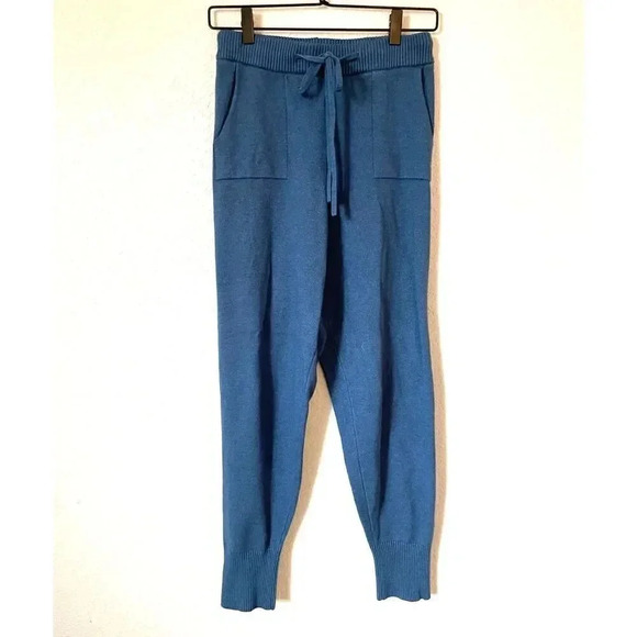 Blue Knit Lounge Sweater Joggers, Size Small - Picture 1 of 7